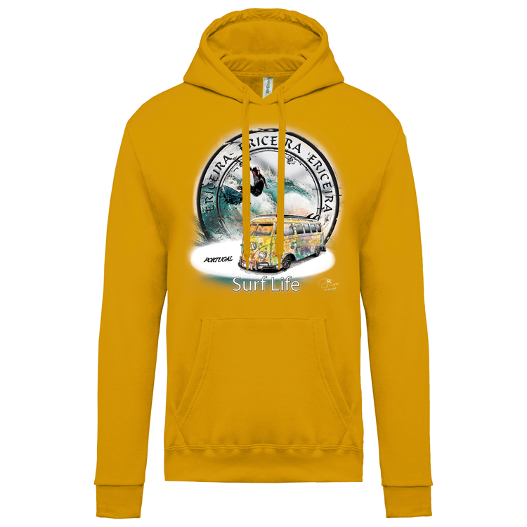 Sweatshirt Kariban com Capuz Surf Life Ericeira