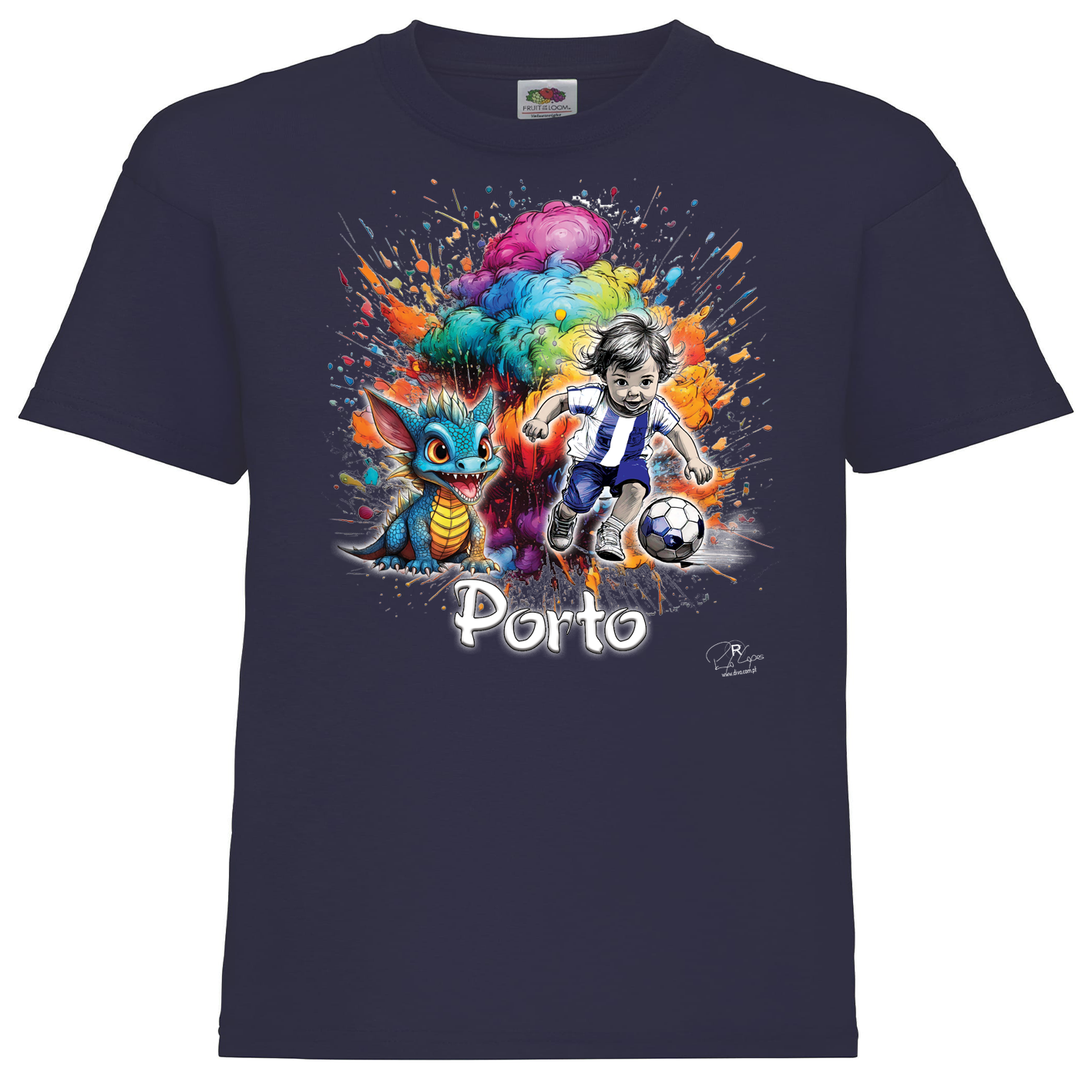 T-shirt Fruit of the Loom Kids 10 Porto