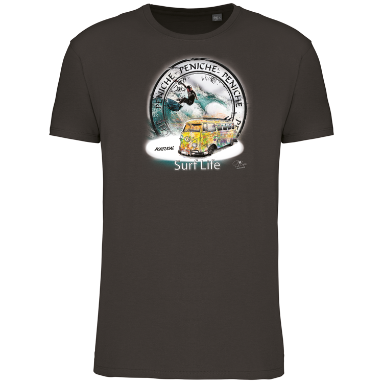 T-Shirt Algodão Biológico Surf Life Peniche