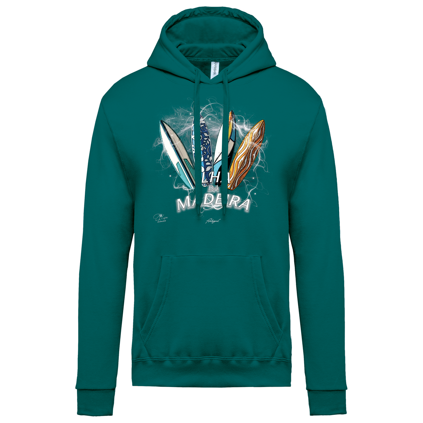 Sweatshirt Kariban com Capuz Surfboards Ilha da Madeira