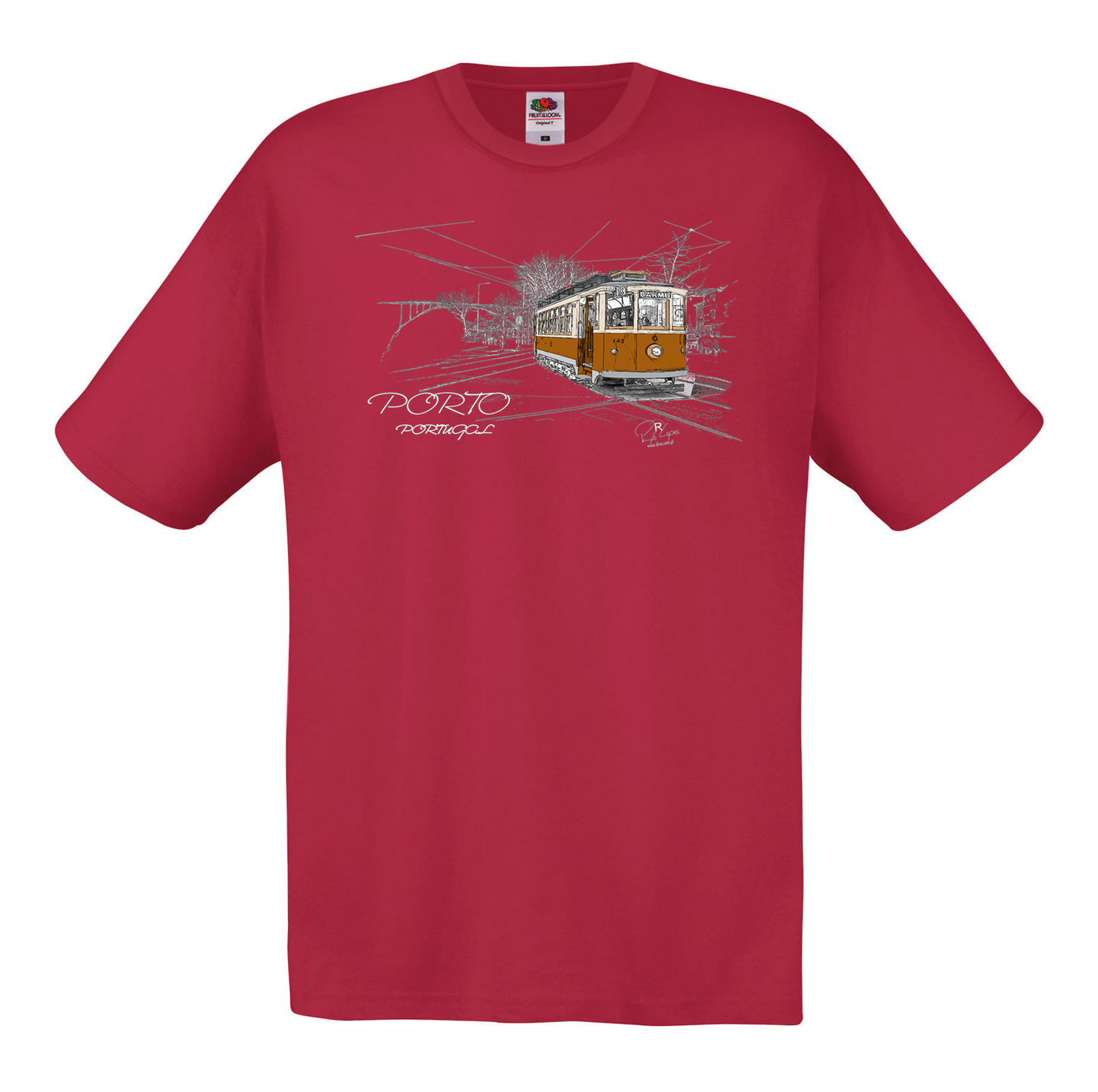 T-shirt Fruit of the Loom, Original 145g, Carmo
