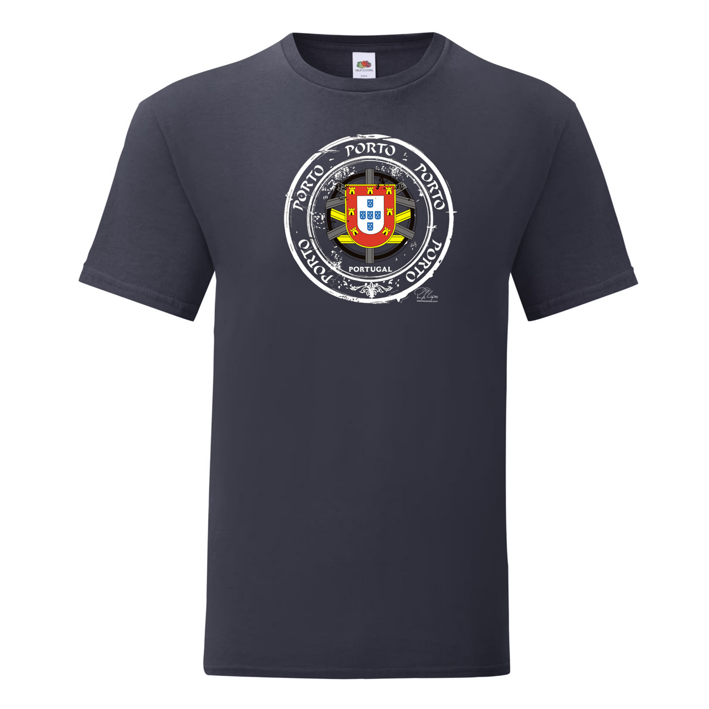 T-shirt Fruit of the Loom, Iconic, 150g, Selo Escudo Porto
