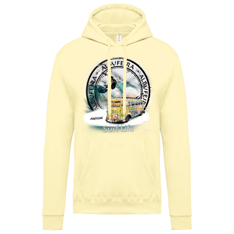Sweatshirt Kariban com Capuz Surf Life Albufeira
