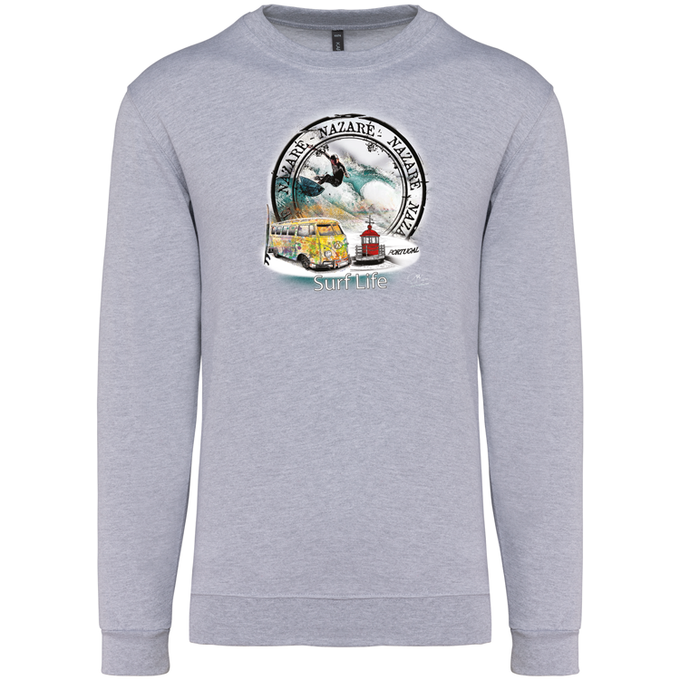 Sweatshirt Kariban sem Capuz Surf Life Nazaré
