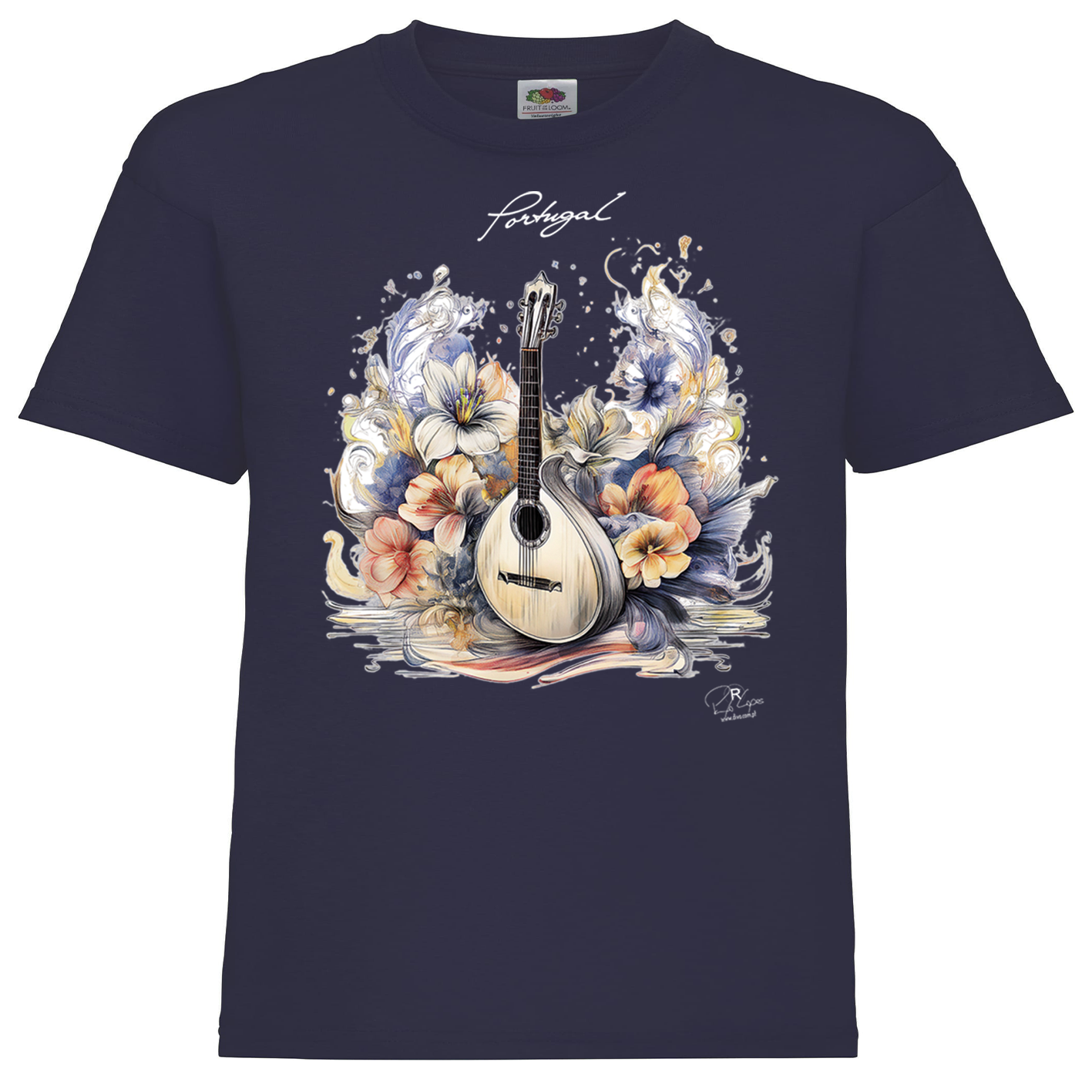 T-shirt Fruit of the Loom Kids Guitarra Portuguesa