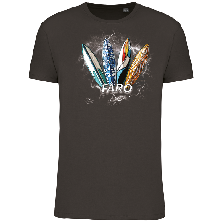 T-Shirt Algodão Biológico Surfboards Faro