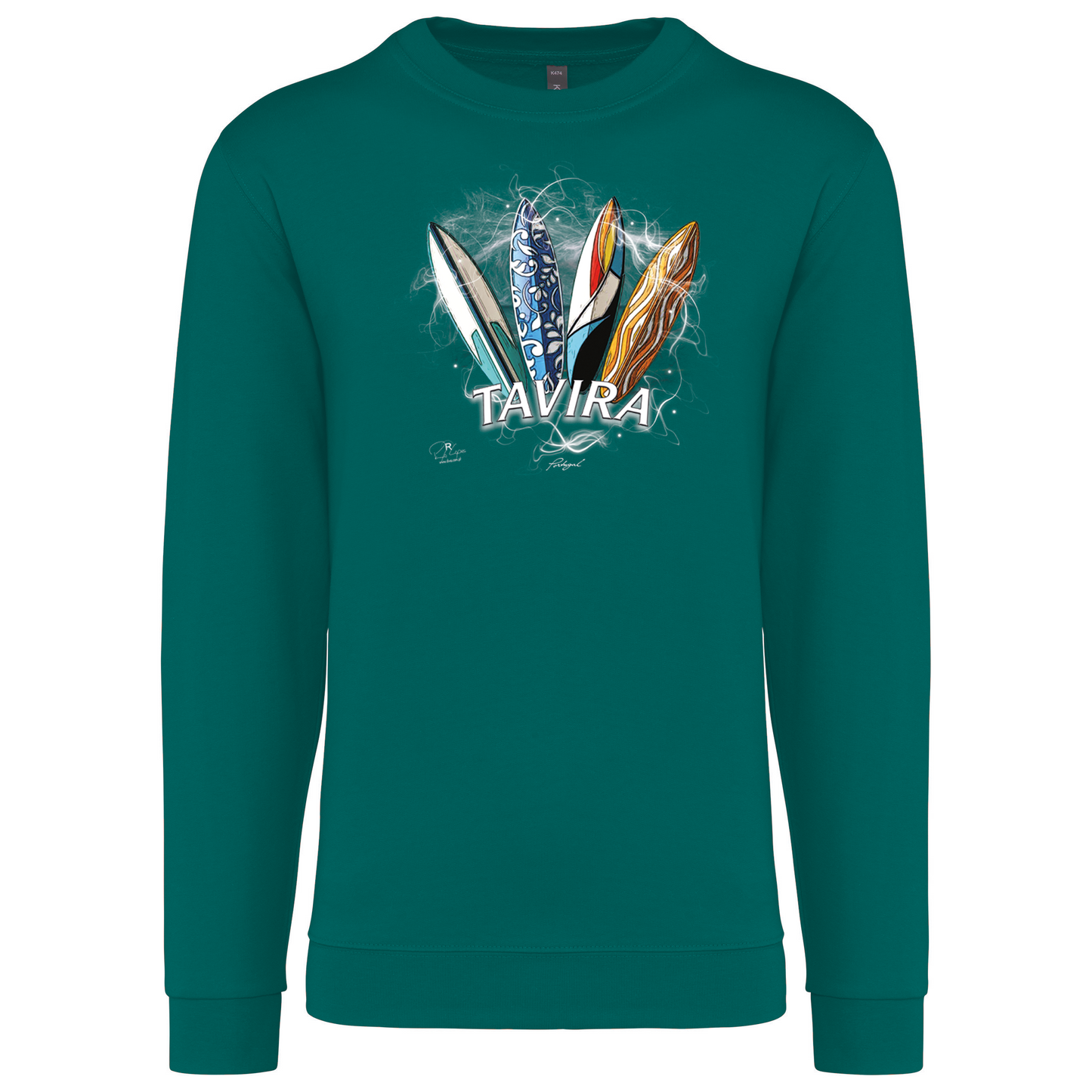 Sweatshirt Kariban sem Capuz Surfboards Tavira
