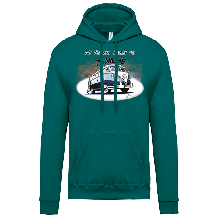 Sweatshirt Kariban com Capuz All Roads Lead to Peniche