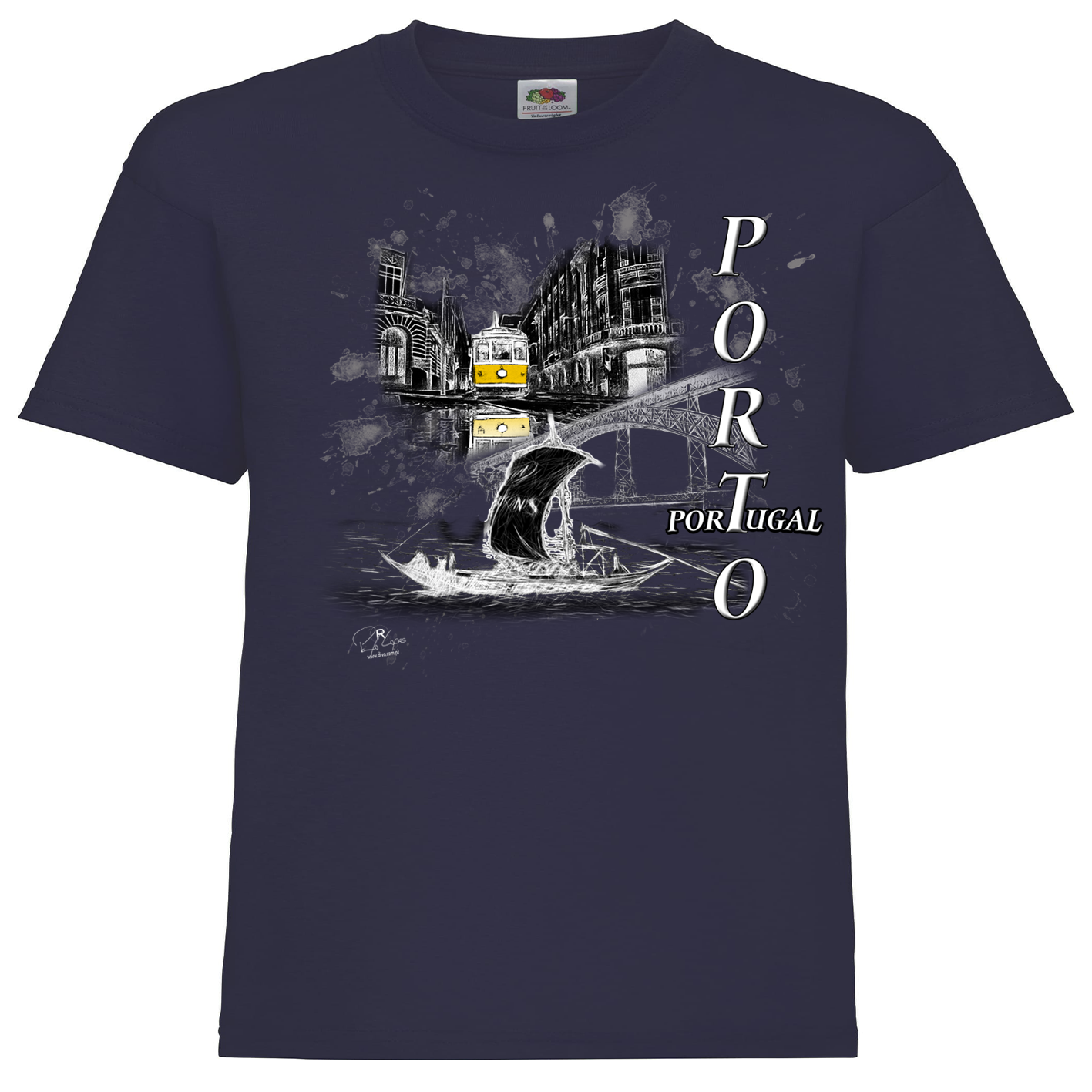T-shirt Fruit of the Loom Kids Espelho 2