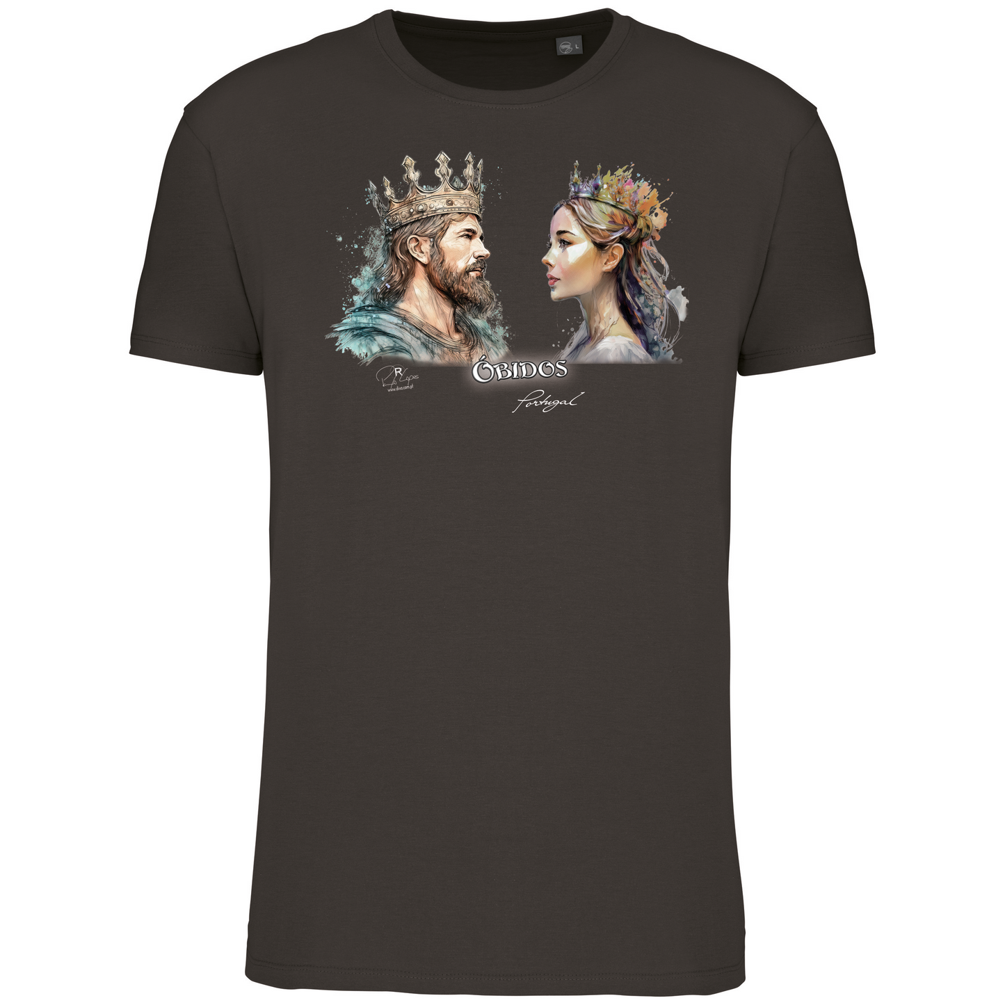 T-Shirt Algodão Biológico King and Queen Óbidos
