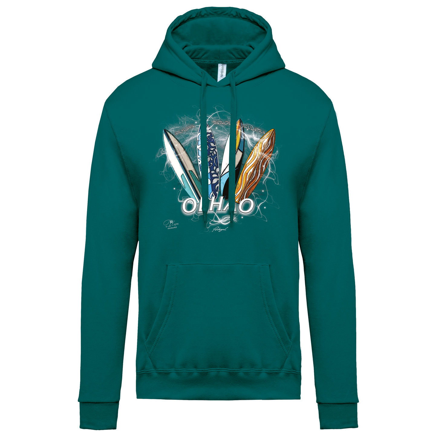 Sweatshirt Kariban com Capuz Surfboards Olhão