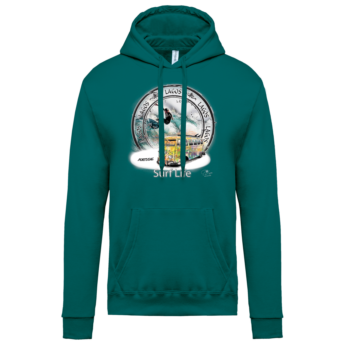 Sweatshirt Kariban com Capuz Surf Life Lagos