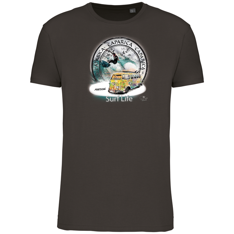 T-Shirt Algodão Biológico Surf Life Caparica