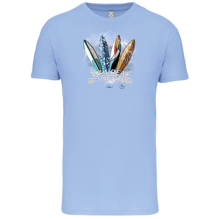 T-Shirt Algodão Biológico Surfboards Vila Real Stº António