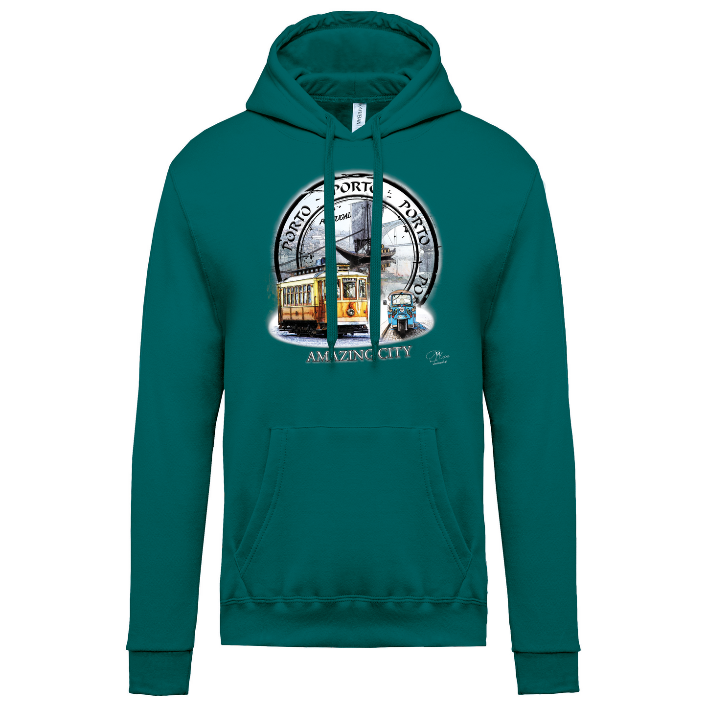 Sweatshirt Kariban com Capuz Amazing City Porto