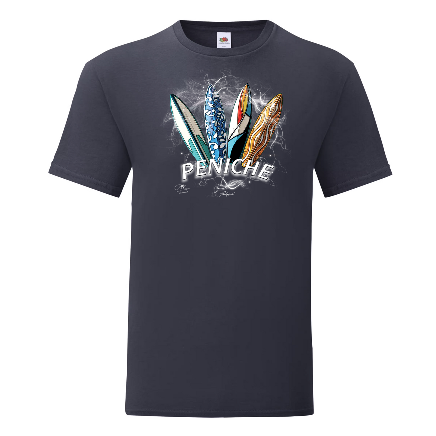 T-shirt Fruit of the Loom, Iconic, 150g, Surfboards Peniche