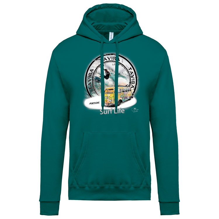 Sweatshirt Kariban com Capuz Surf Life Tavira