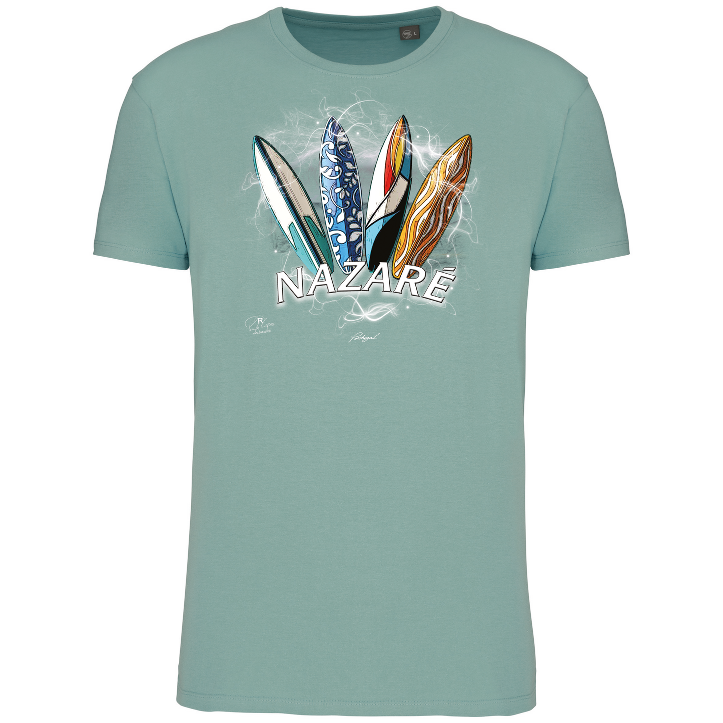 T-Shirt Algodão Biológico Surfboards Nazaré