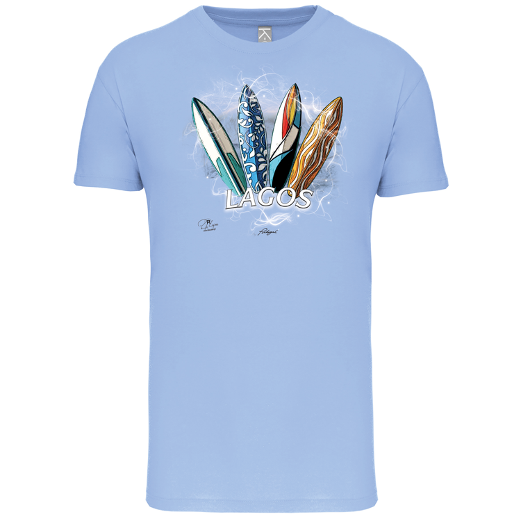 T-Shirt Algodão Biológico Surfboards Lagos