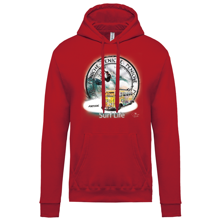Sweatshirt Kariban com Capuz Surf Life Peniche