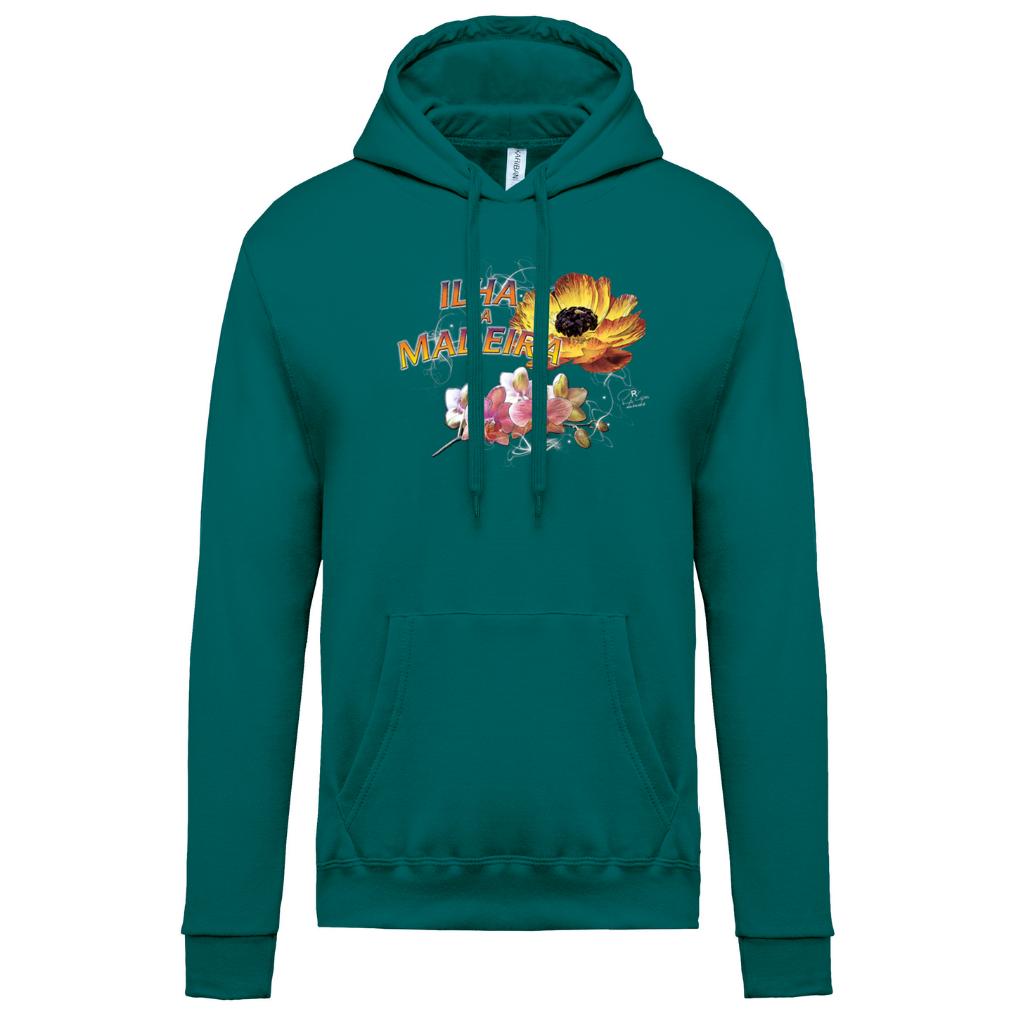 Sweatshirt Kariban com Capuz Madeira Flowers