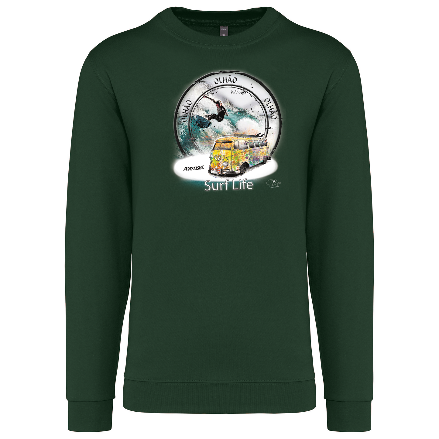 Sweatshirt Kariban sem Capuz Surf Life Olhão