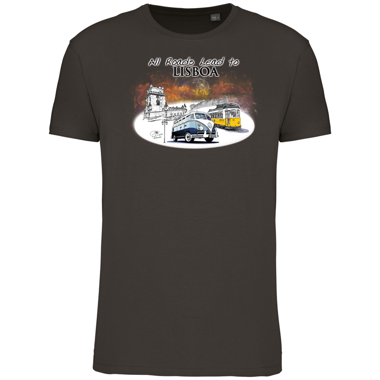 T-Shirt Algodão Biológico All Roads Lead to Lisboa