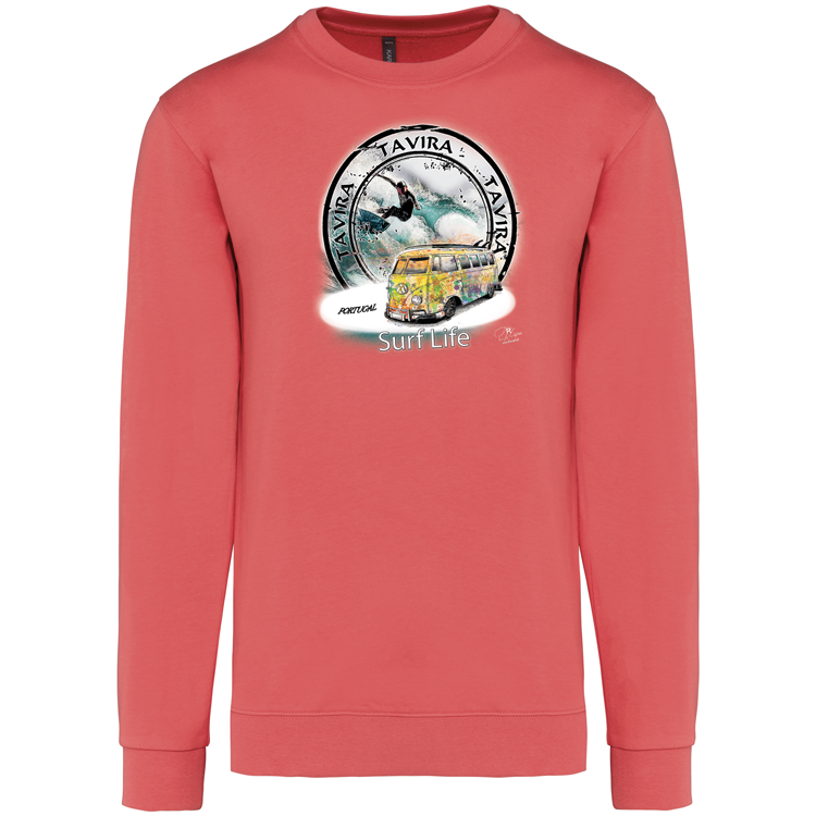 Sweatshirt Kariban sem Capuz Surf Life Tavira