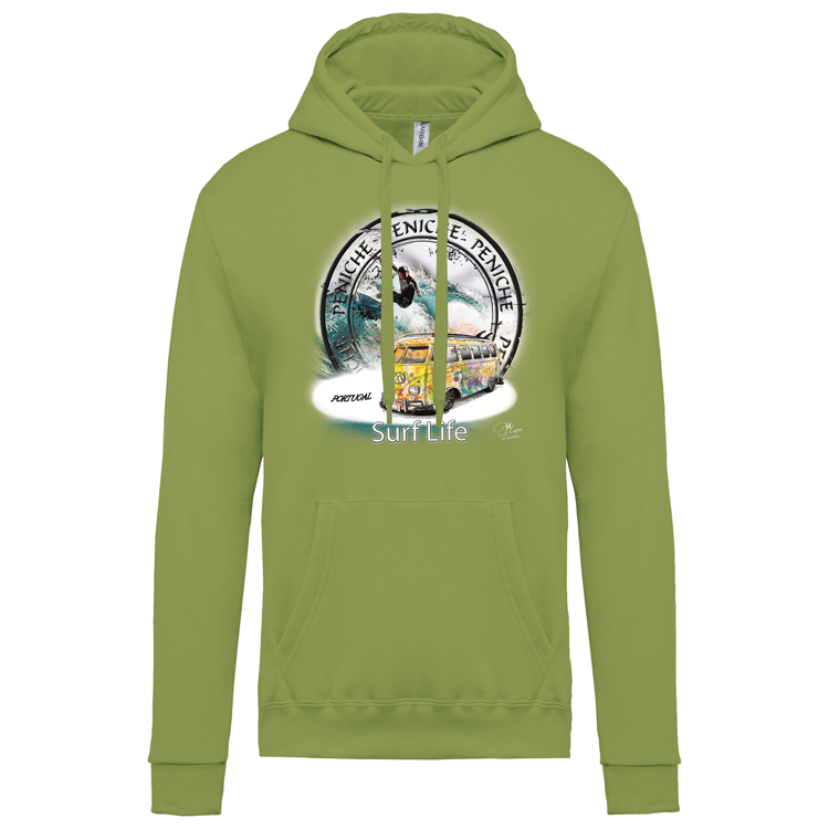 Sweatshirt Kariban com Capuz Surf Life Peniche