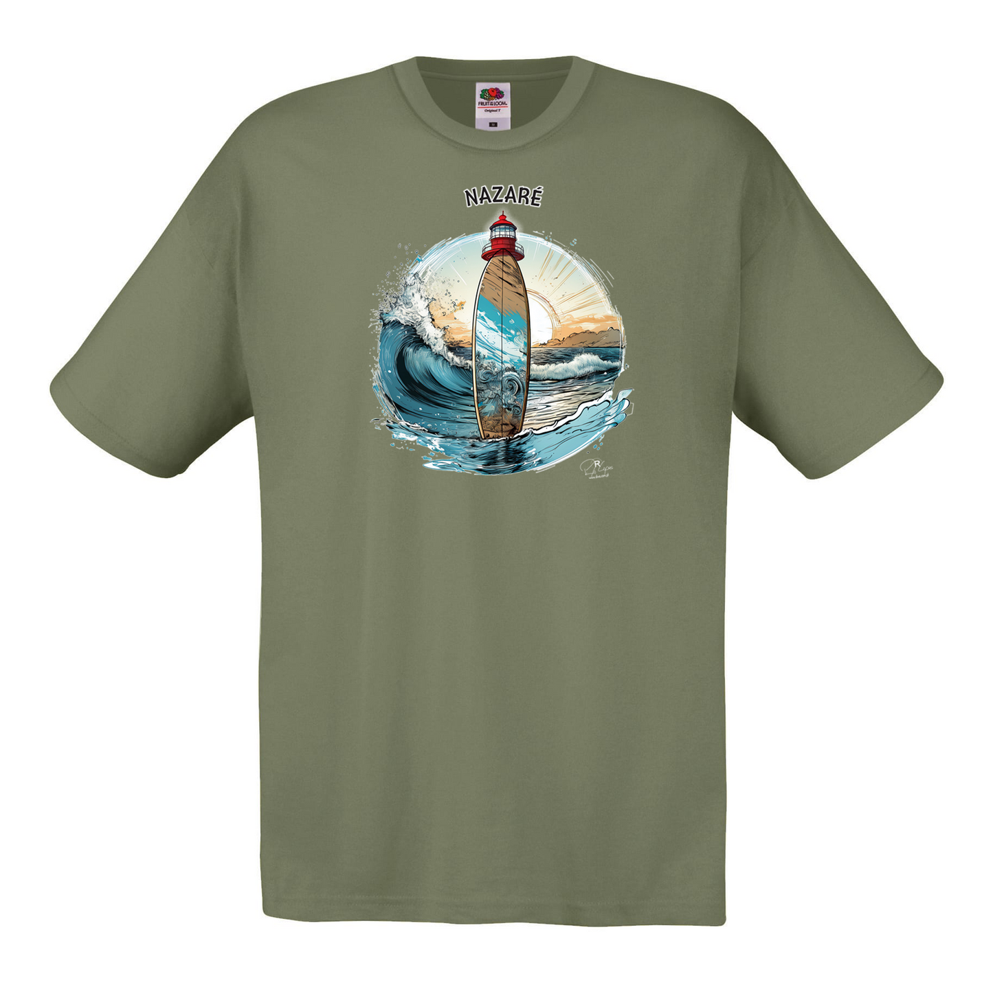 T-shirt Fruit of the Loom, Original 145g, Sol Nazaré