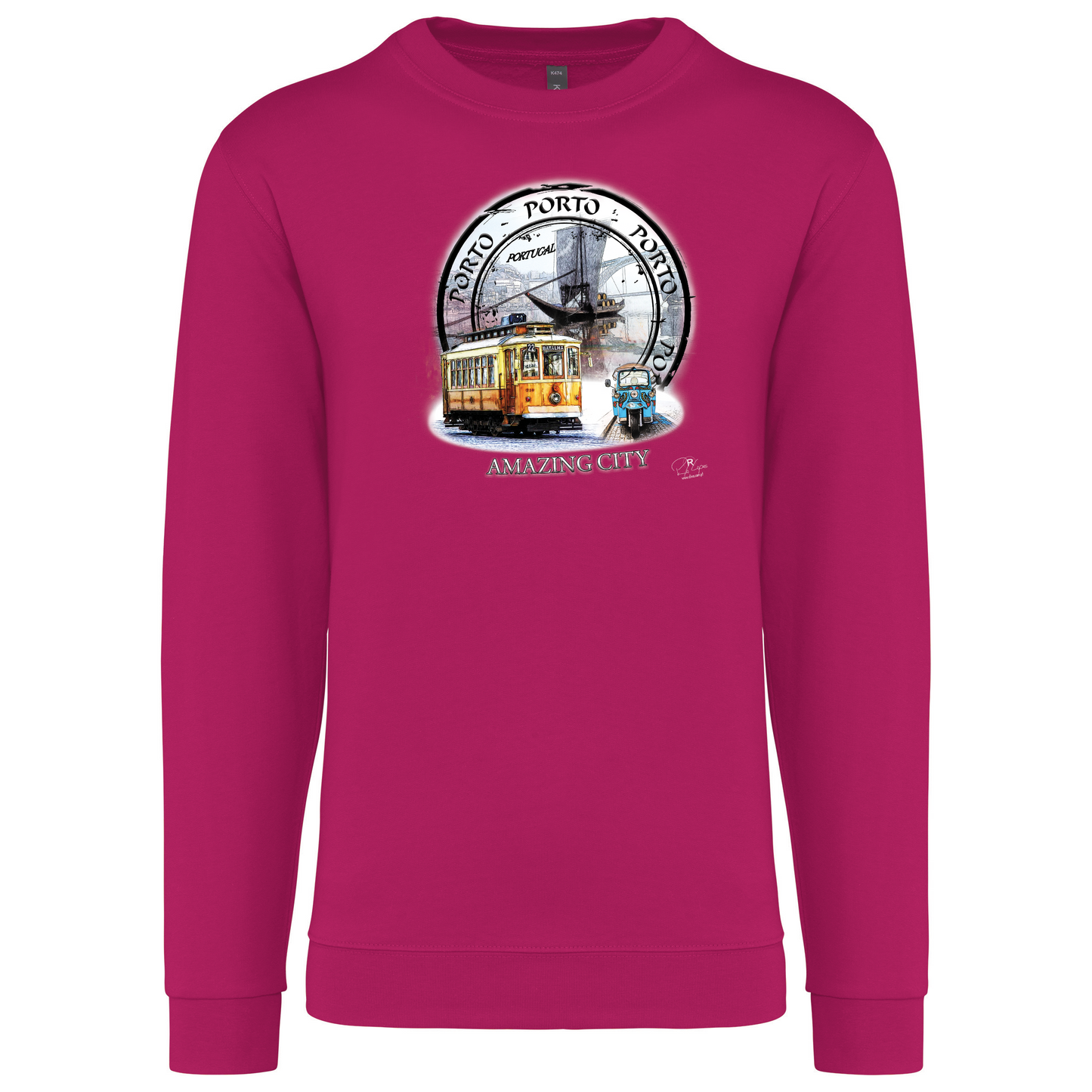 Sweatshirt Kariban sem Capuz Amazing City Porto