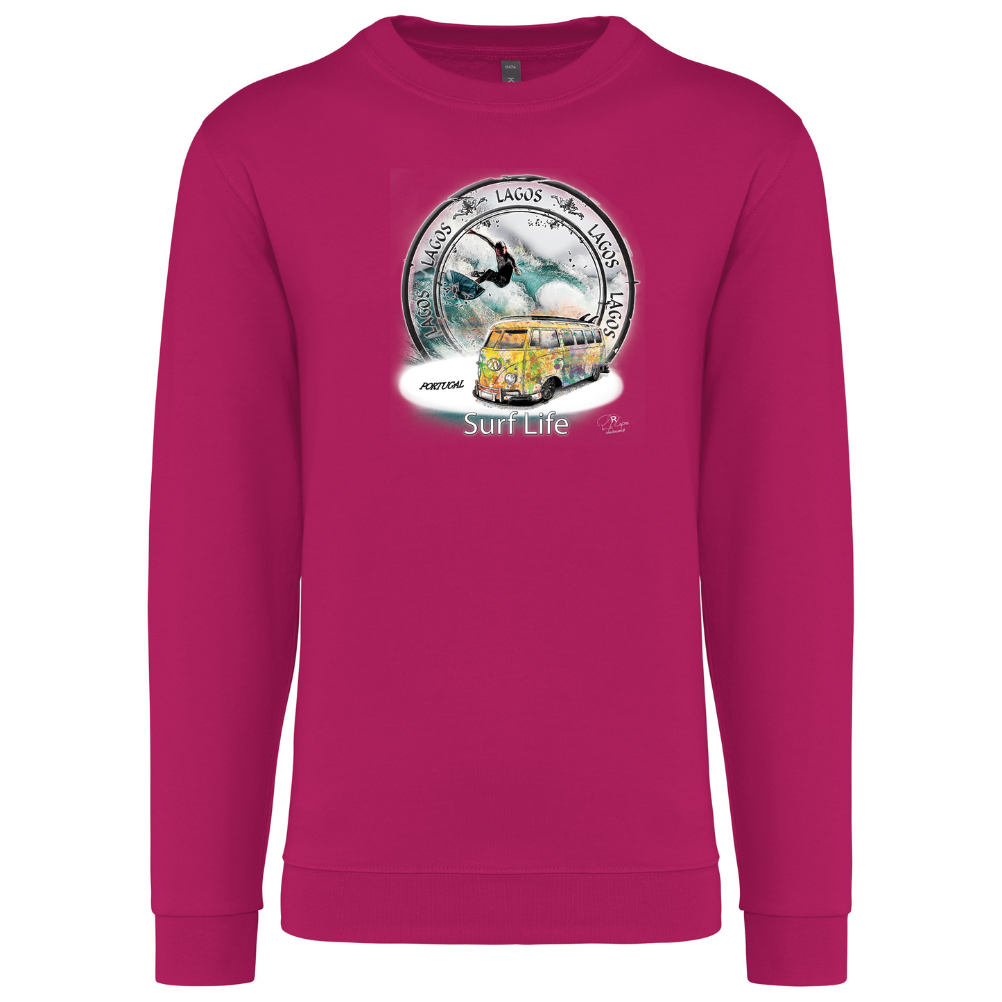 Sweatshirt Kariban sem Capuz Surf Life Lagos