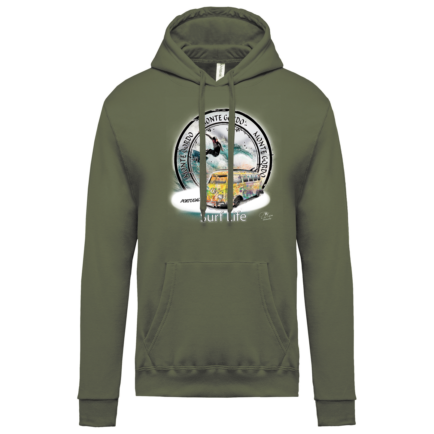 Sweatshirt Kariban com Capuz Surf Life Monte Gordo