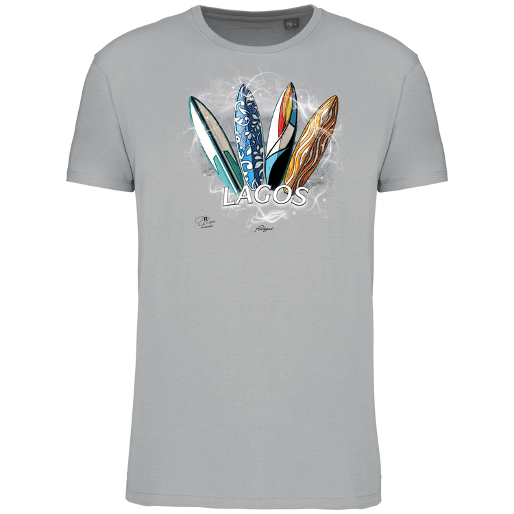 T-Shirt Algodão Biológico Surfboards Lagos