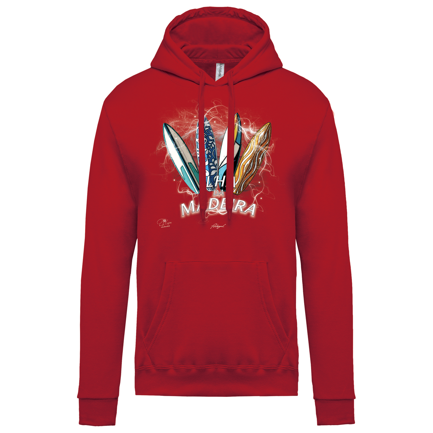 Sweatshirt Kariban com Capuz Surfboards Ilha da Madeira