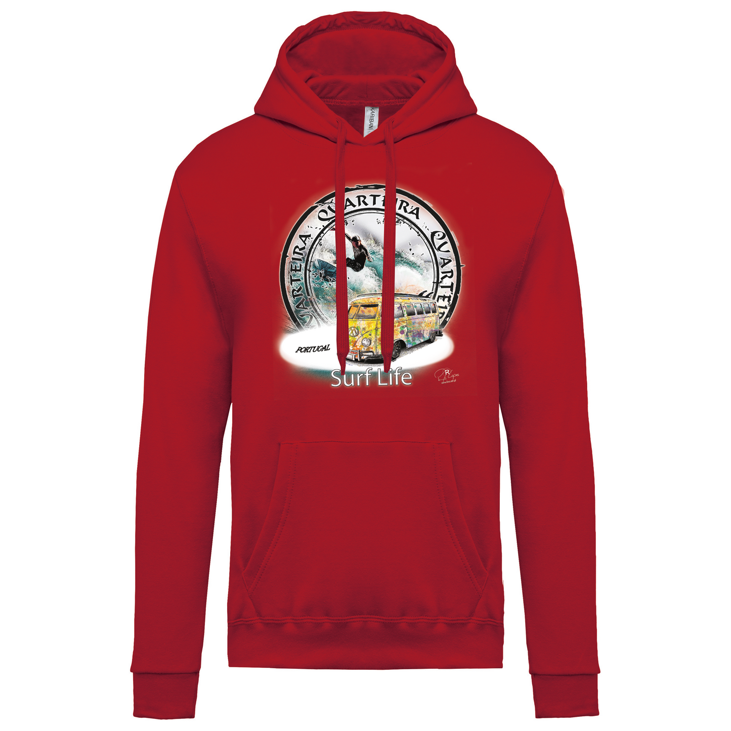 Sweatshirt Kariban com Capuz Surf Life Quarteira