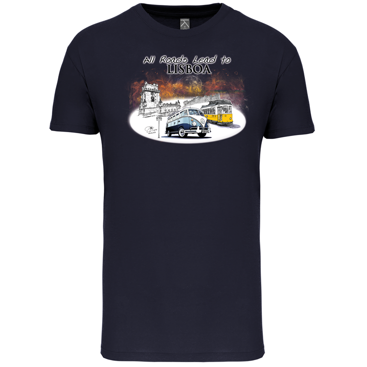 T-Shirt Algodão Biológico All Roads Lead to Lisboa