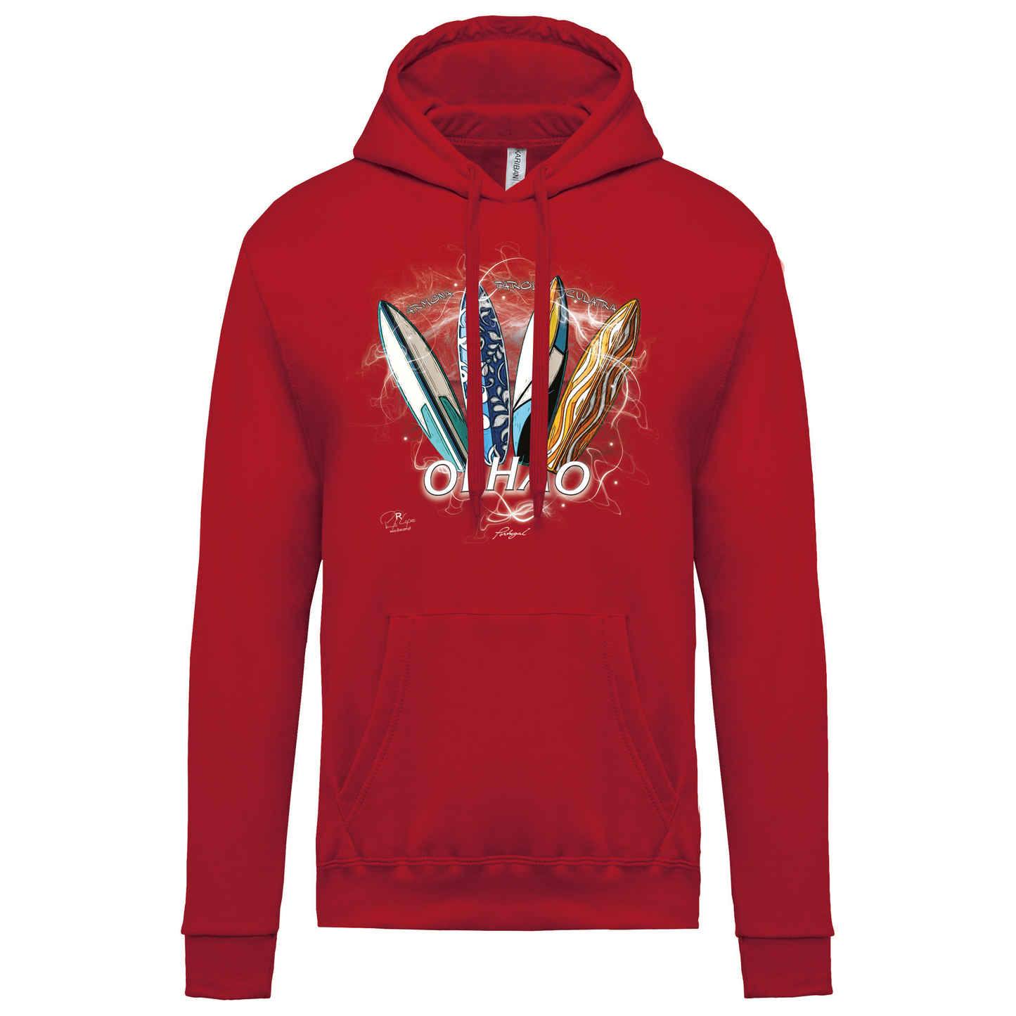 Sweatshirt Kariban com Capuz Surfboards Olhão