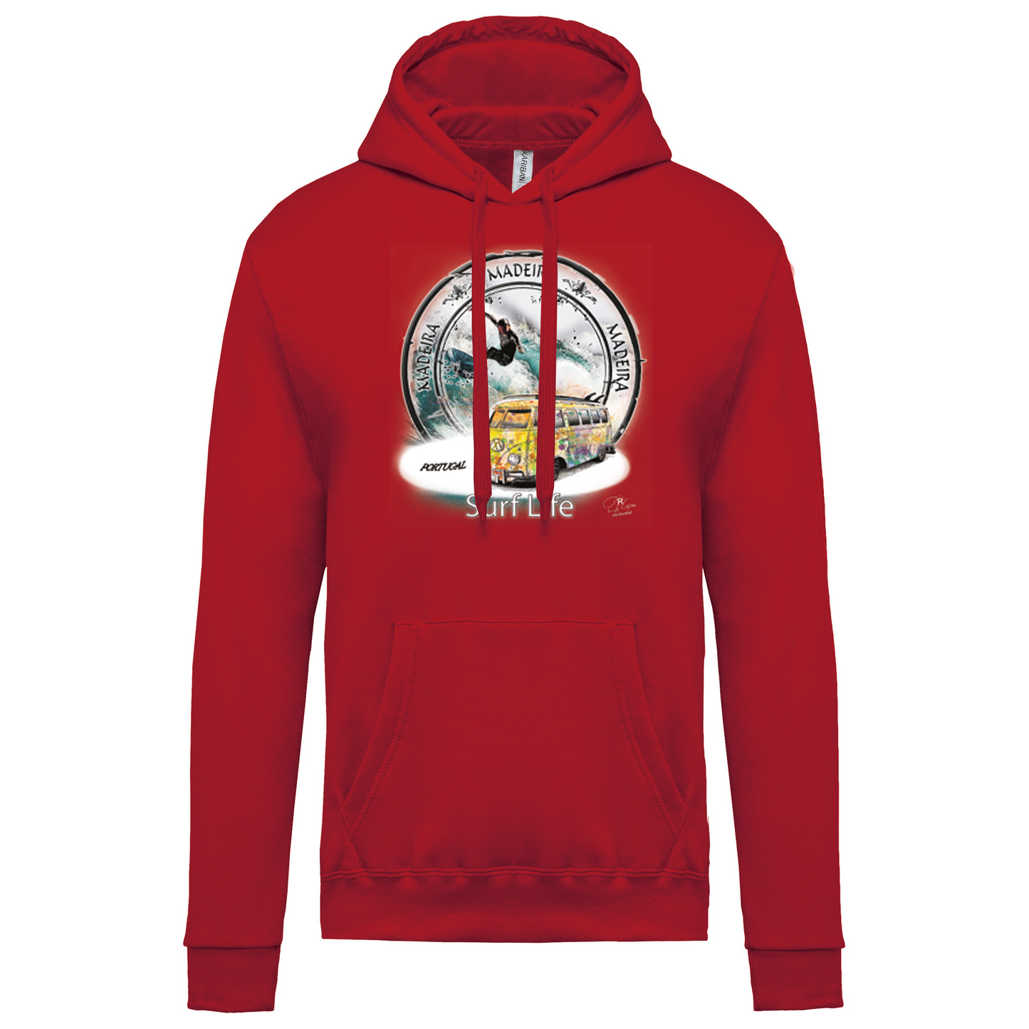 Sweatshirt Kariban com Capuz Surf Life Ilha da Madeira