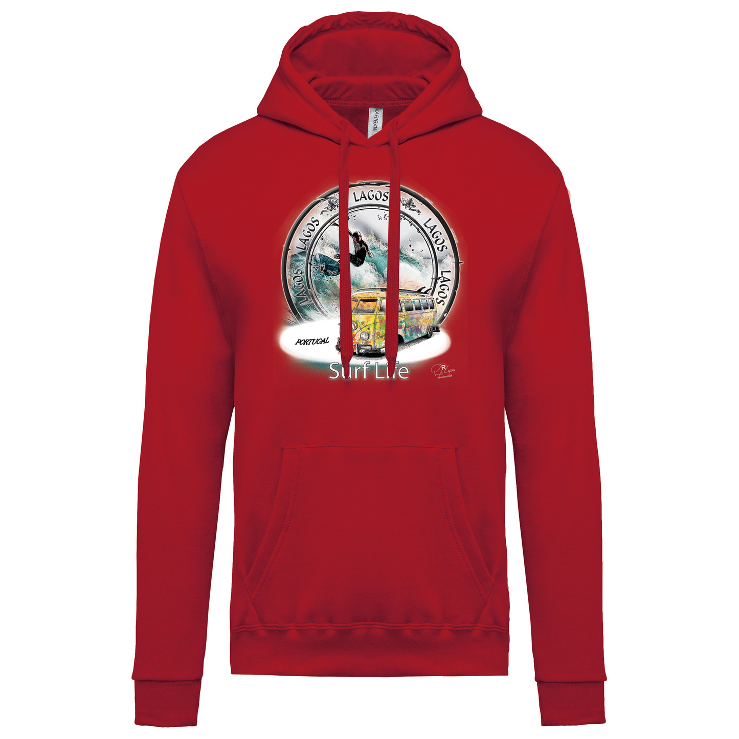 Sweatshirt Kariban com Capuz Surf Life Lagos
