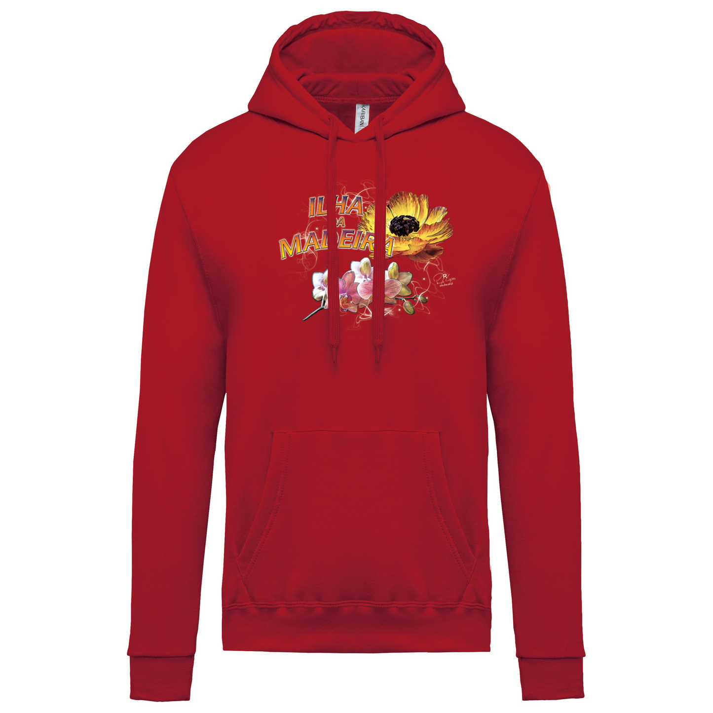 Sweatshirt Kariban com Capuz Madeira Flowers