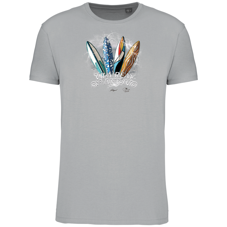 T-Shirt Algodão Biológico Surfboards Vila Real Stº António