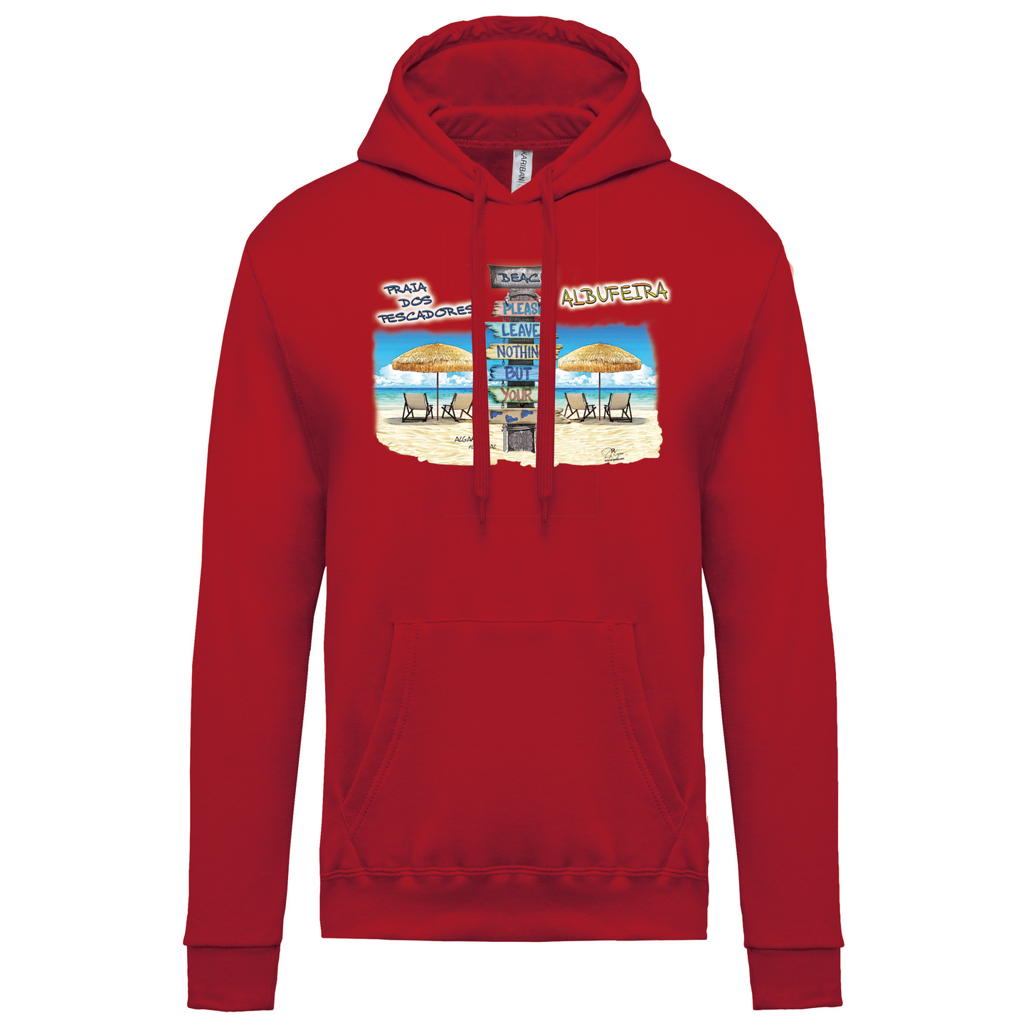 Sweatshirt Kariban com Capuz Pegadas Albufeira