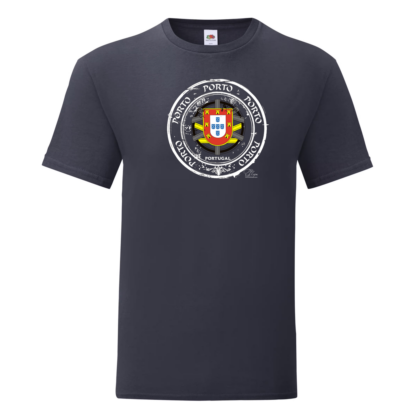 T-shirt Fruit of the Loom, Iconic, 150g, Selo Escudo Porto