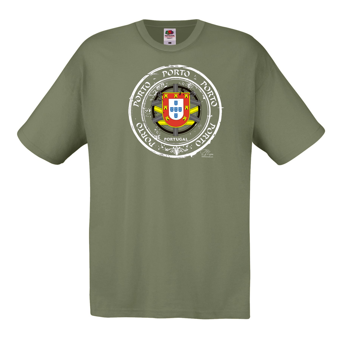 T-shirt Fruit of the Loom, Original 145g, Selo Escudo Porto