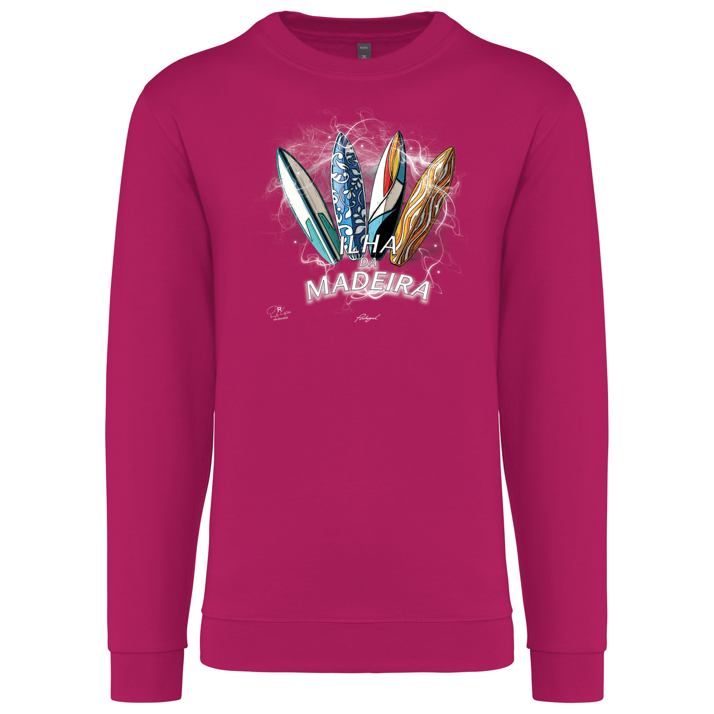 Sweatshirt Kariban sem Capuz Surfboards Ilha da Madeira