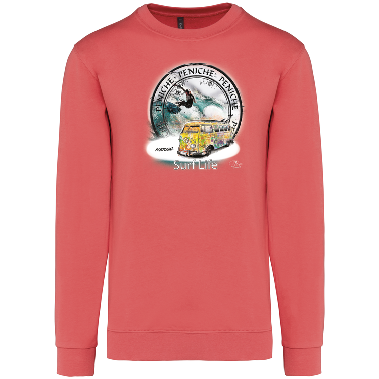 Sweatshirt Kariban sem Capuz Surf Life Peniche