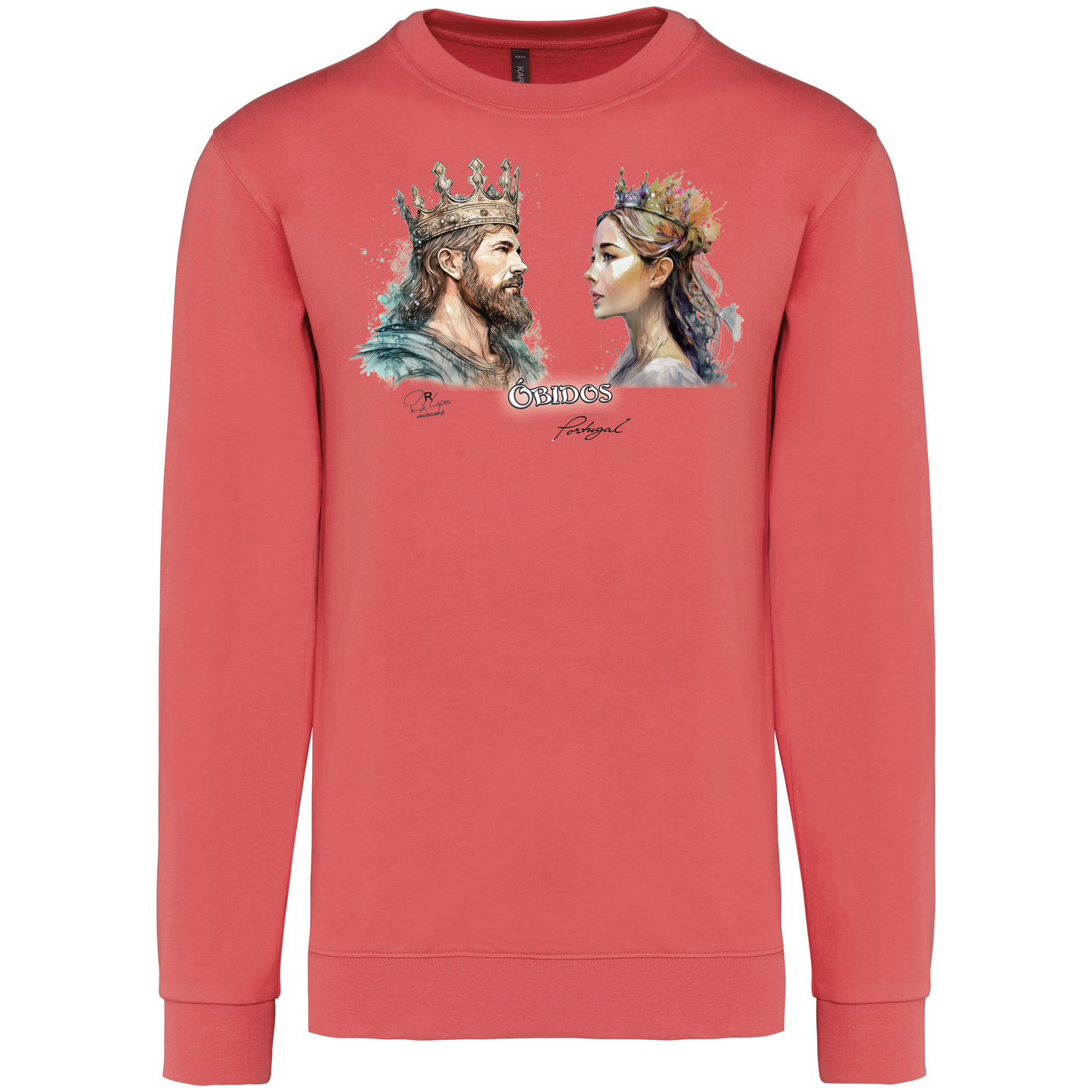 Sweatshirt Kariban sem Capuz King and Queen Óbidos