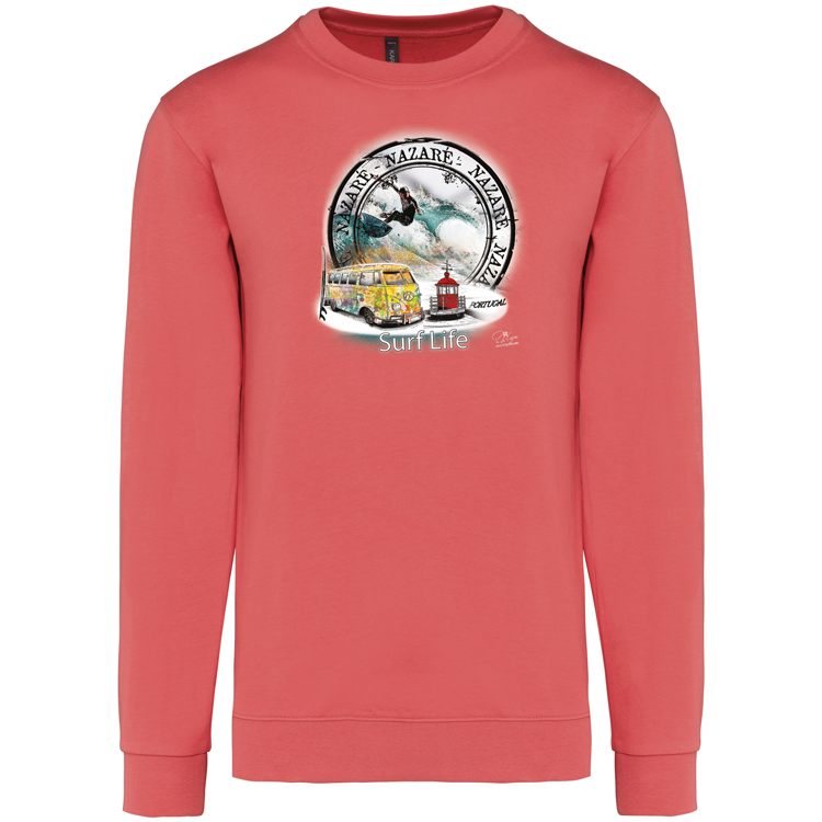 Sweatshirt Kariban sem Capuz Surf Life Nazaré