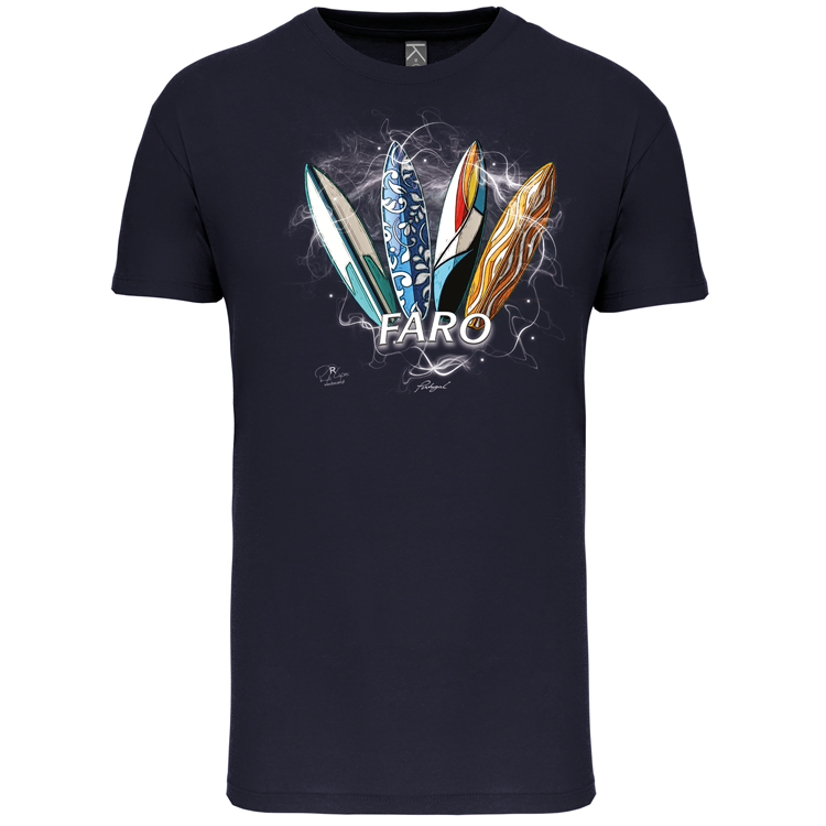 T-Shirt Algodão Biológico Surfboards Faro